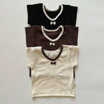 半袖Tシャツ ベビートップス 半袖Tシャツ リボン 3カラー
