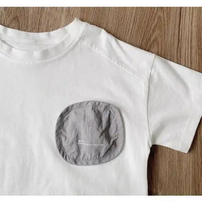 半袖Tシャツ ☺︎ キッズトップス 半袖Tシャツ パッチアップリケ 3カラー