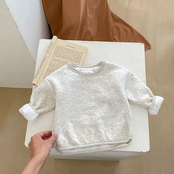 長袖Tシャツ ベビートップス 裏フリース 長袖Tシャツ シンプルベーシック 3カラー