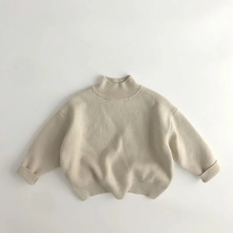 長袖Tシャツ キッズトップス ニットフリース ハイネックTシャツ 長袖カットソー 無地 ボーダー 3カラー ユニセックス 男の子 女の子 子供服