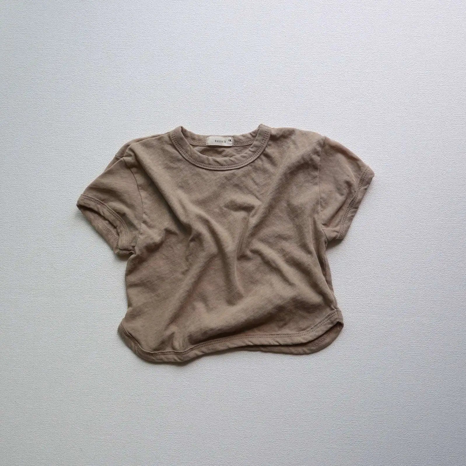 半袖Tシャツ ベビートップス 半袖Tシャツ くすみカラー シンプルベーシック 3カラー【mh0004765】