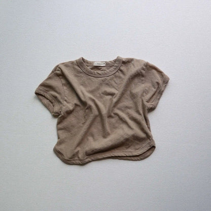 半袖Tシャツ ベビートップス 半袖Tシャツ くすみカラー シンプルベーシック 3カラー【mh0004765】