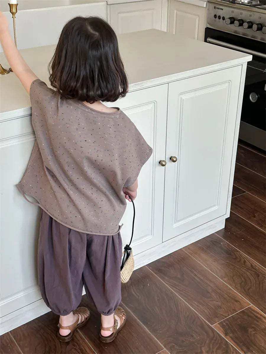 半袖Tシャツ キッズトップス ビッグシルエット ルーズTシャツ 3カラー【mh0005378】