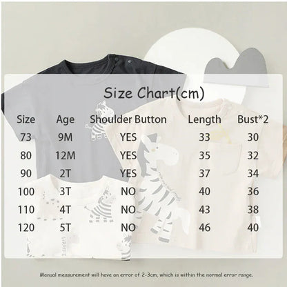 半袖Tシャツ ベビーキッズトップス 半袖Tシャツ しまうまプリント 3カラー【mh0006525】