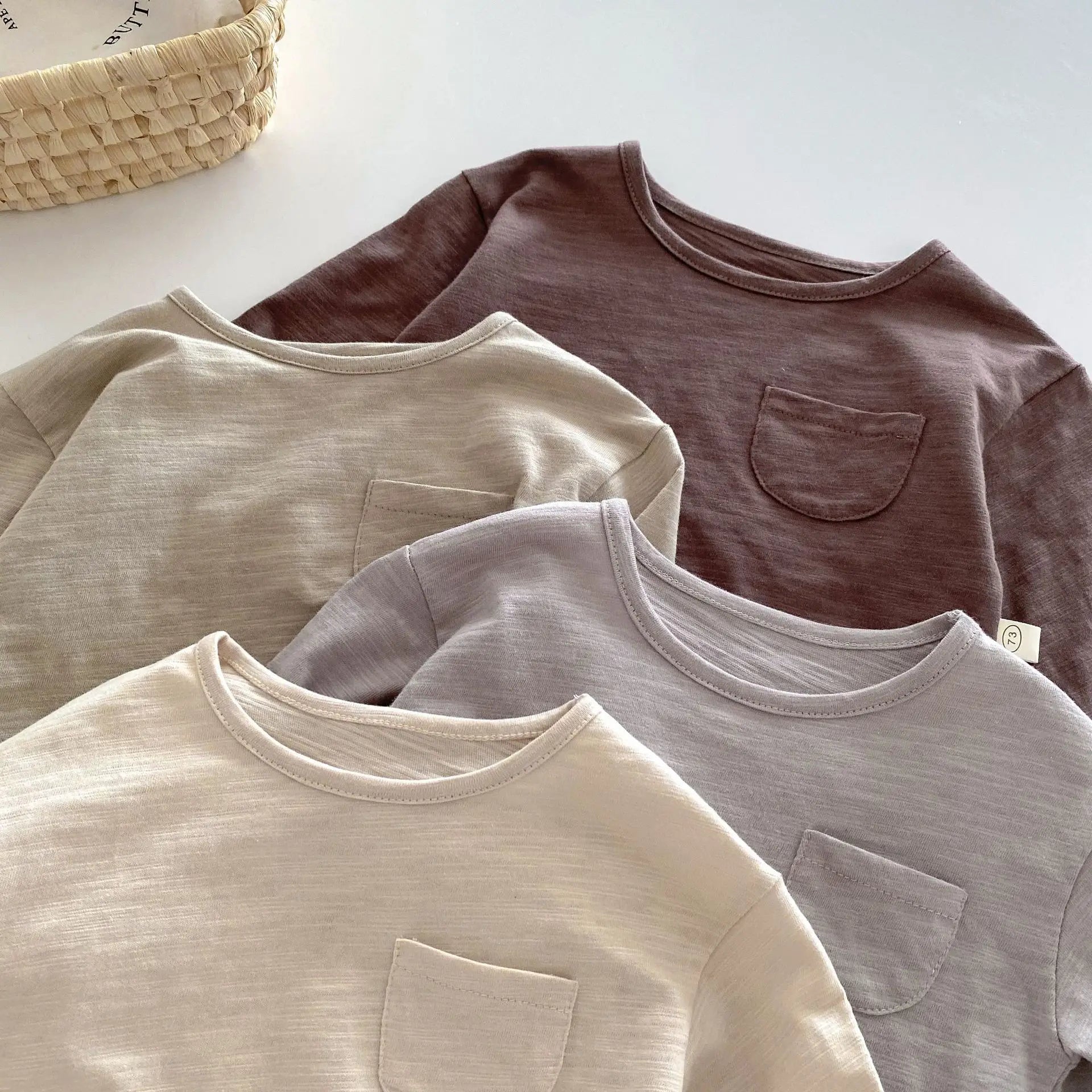 長袖Tシャツ ベビーキッズトップス 長袖Tシャツ シンプルベーシック 4カラー【mh0006376】