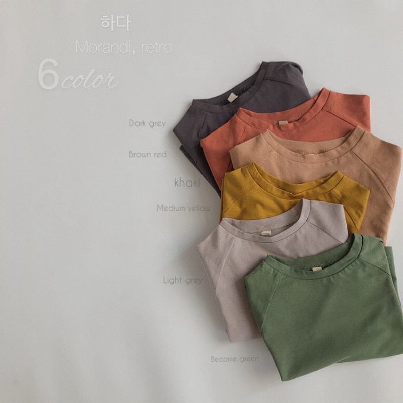 半袖Tシャツ キッズ シンプル ベーシック ラグラン 半袖 Tシャツ 6カラー ユニセックス
