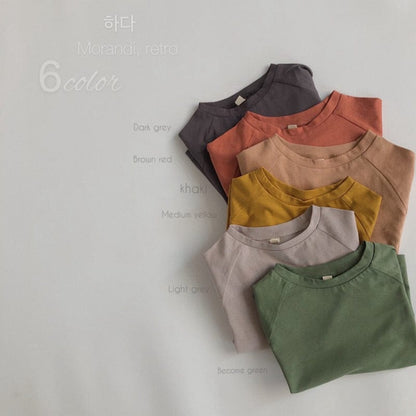 半袖Tシャツ キッズ シンプル ベーシック ラグラン 半袖 Tシャツ 6カラー ユニセックス