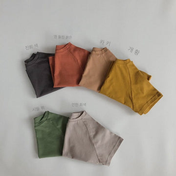 半袖Tシャツ キッズ シンプル ベーシック ラグラン 半袖 Tシャツ 6カラー ユニセックス