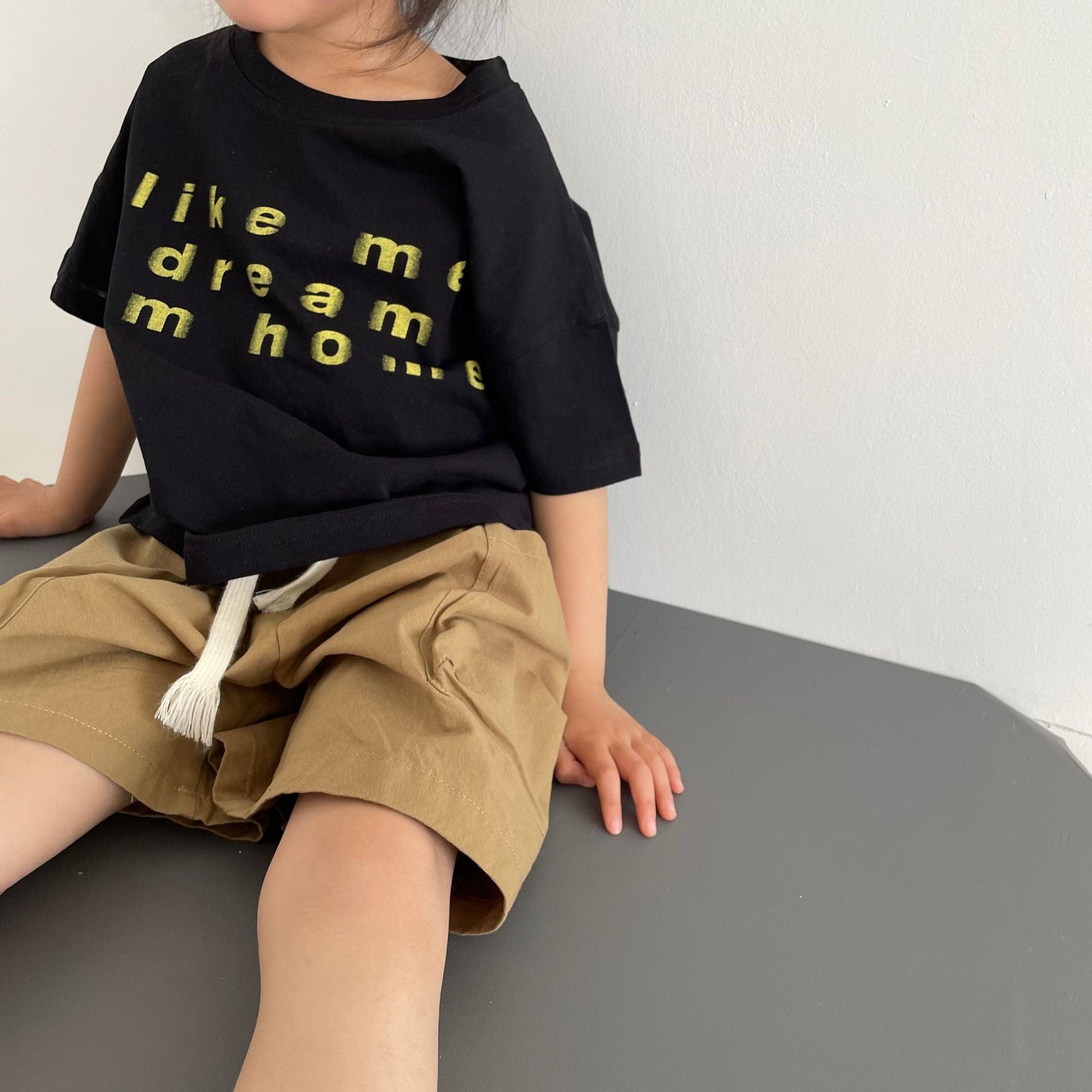 半袖Tシャツ キッズ レターロゴ プリント 半袖 Tシャツ トップス ボーイズ 6541B