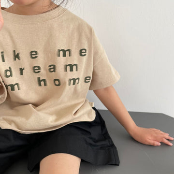 半袖Tシャツ キッズ レターロゴ プリント 半袖 Tシャツ トップス ボーイズ 6541B