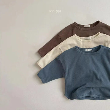 長袖Tシャツ ベビートップス シンプルベーシック長袖Tシャツ【mh-0008514】