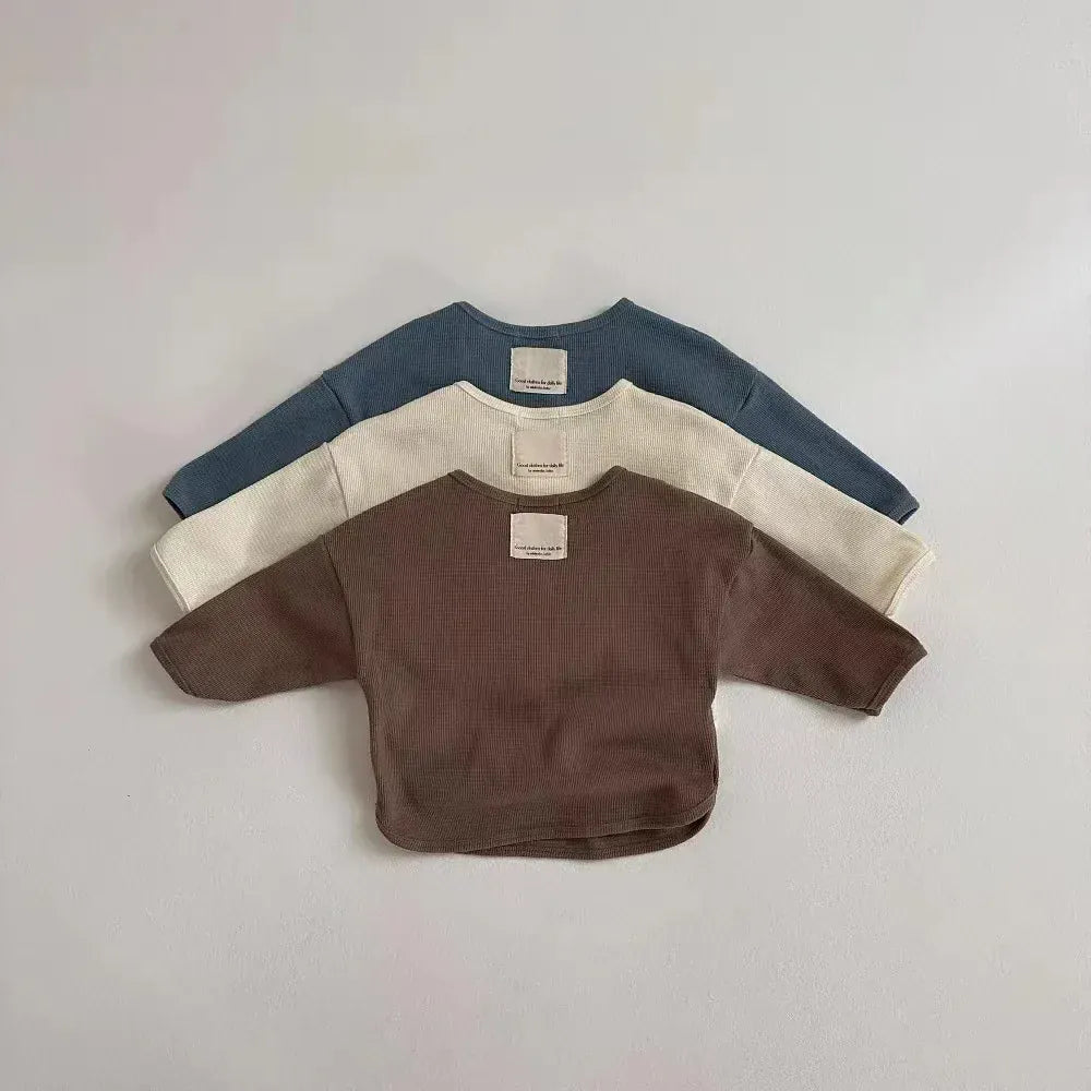 長袖Tシャツ ベビートップス シンプルベーシック長袖Tシャツ【mh-0008514】