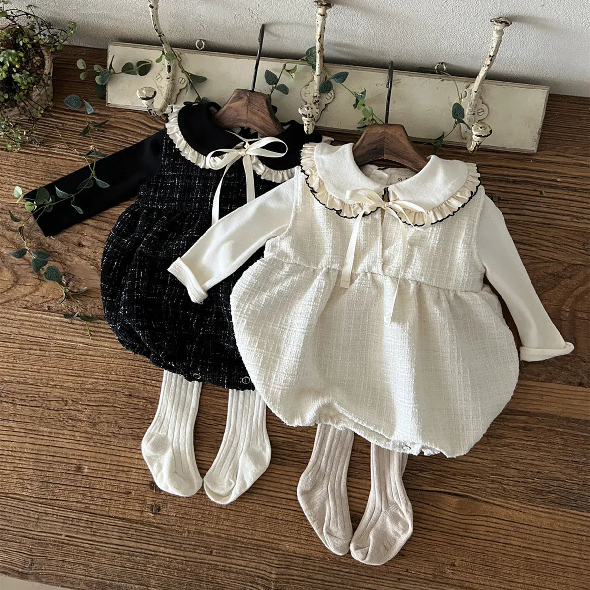 長袖Tシャツ ベビートップス ビッグフリル襟長袖Tシャツブラウス【mh0008025】