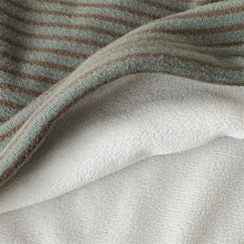 長袖Tシャツ ベビートップス ボーダーフリース長袖Tシャツ【mh0008029】