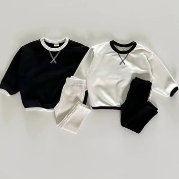 長袖Tシャツ ベビートップス シンプルステッチ長袖スウェットTシャツ【mh0008549】