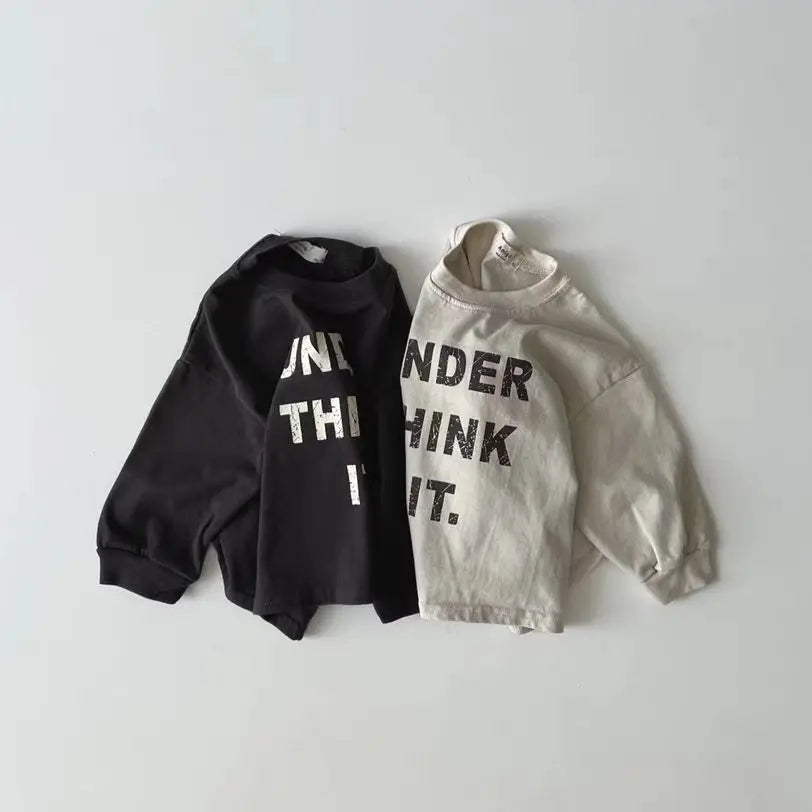 長袖Tシャツ ベビートップス レターロゴプリント長袖Tシャツ【mh0008584】