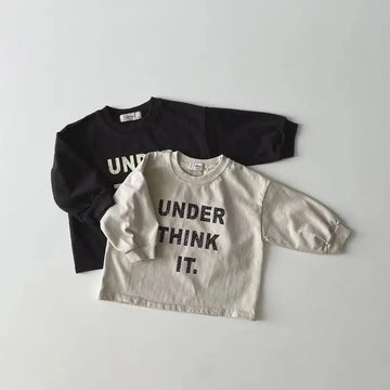 長袖Tシャツ ベビートップス レターロゴプリント長袖Tシャツ【mh0008584】