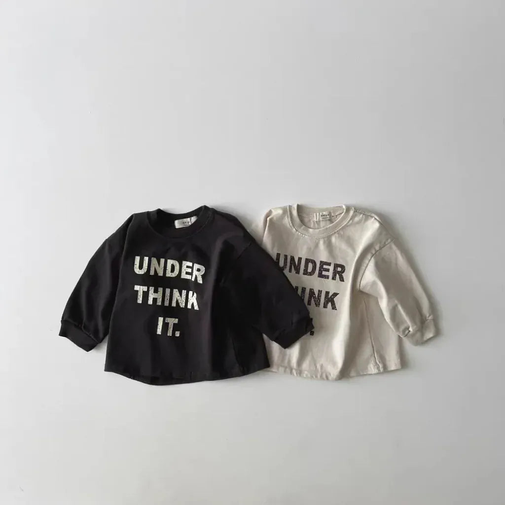 長袖Tシャツ ベビートップス レターロゴプリント長袖Tシャツ【mh0008584】