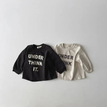 長袖Tシャツ ベビートップス レターロゴプリント長袖Tシャツ【mh0008584】