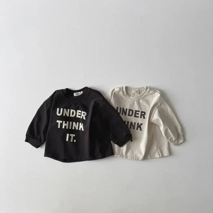 長袖Tシャツ ベビートップス レターロゴプリント長袖Tシャツ【mh0008584】