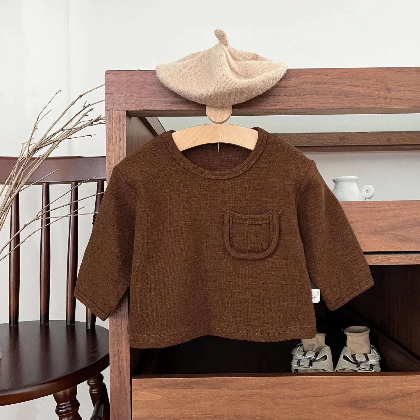 長袖Tシャツ ベビーキッズトップス シンプル長袖Tシャツ【mh0008694】