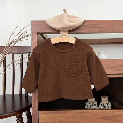 長袖Tシャツ ベビーキッズトップス シンプル長袖Tシャツ【mh0008694】