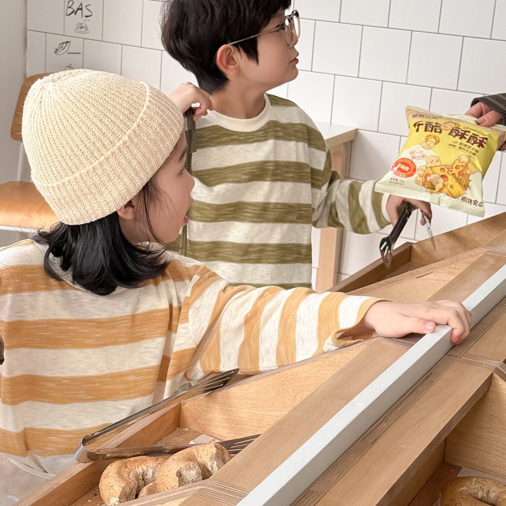 長袖Tシャツ キッズトップス ボーダー長袖Tシャツ【mh0009112】