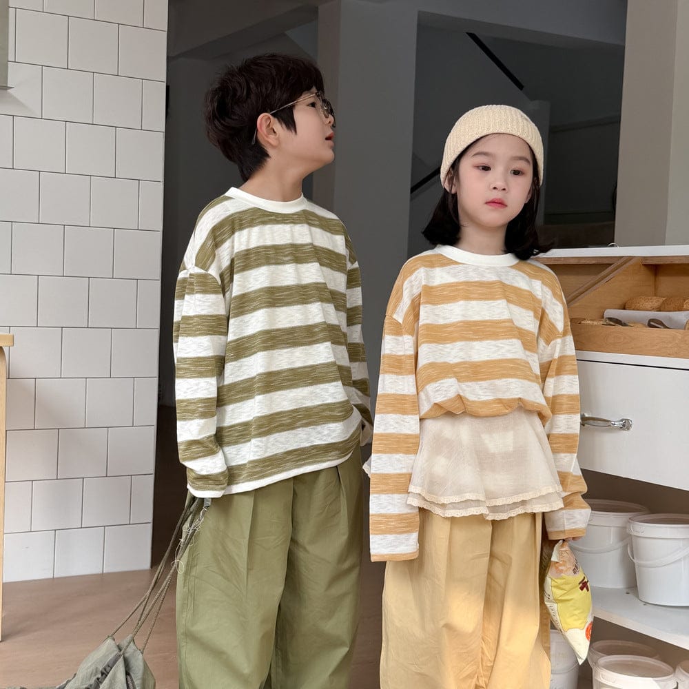 長袖Tシャツ キッズトップス ボーダー長袖Tシャツ【mh0009112】