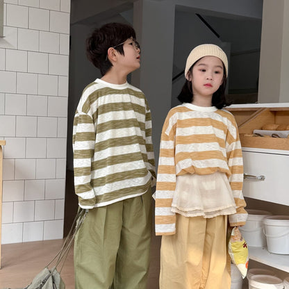 長袖Tシャツ キッズトップス ボーダー長袖Tシャツ【mh0009112】