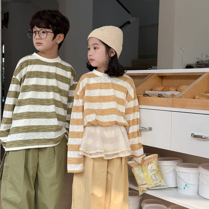 長袖Tシャツ キッズトップス ボーダー長袖Tシャツ【mh0009112】