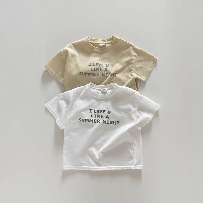 半袖Tシャツ ベビートップス レターロゴプリント半袖Tシャツ【mh0009155】