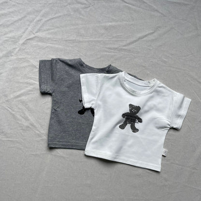 半袖Tシャツ ベビートップス くまベアプリント半袖Tシャツ【mh0009161】