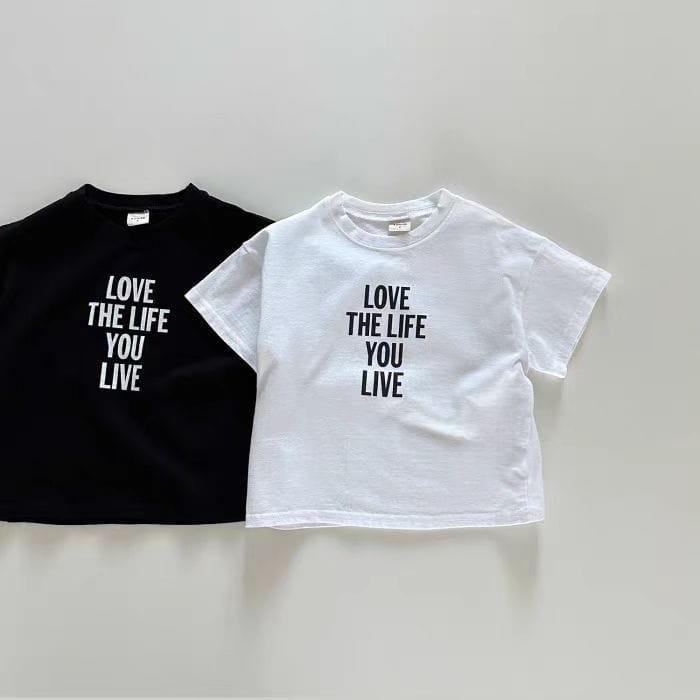 半袖Tシャツ ベビートップス レターロゴプリント半袖Tシャツ【mh0009167】