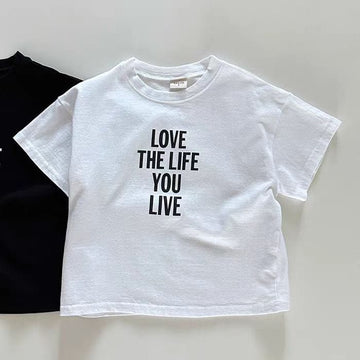 半袖Tシャツ ベビートップス レターロゴプリント半袖Tシャツ【mh0009167】