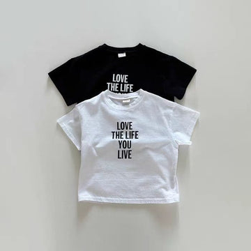 半袖Tシャツ ベビートップス レターロゴプリント半袖Tシャツ【mh0009167】