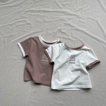 半袖Tシャツ ベアくまプリント半袖Tシャツ【mh0009268】