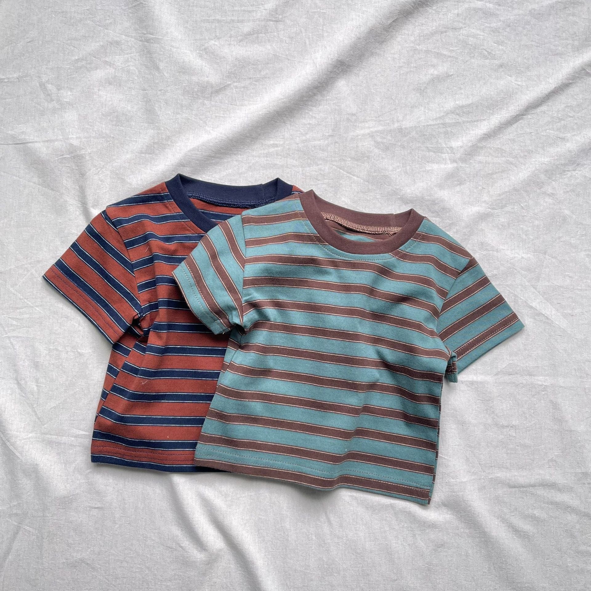 半袖Tシャツ レトロボーダー半袖Tシャツ【mh0009432】