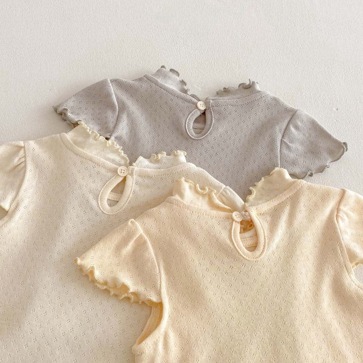 半袖Tシャツ フリルスタンドカラー半袖Tシャツ【mh0010348】