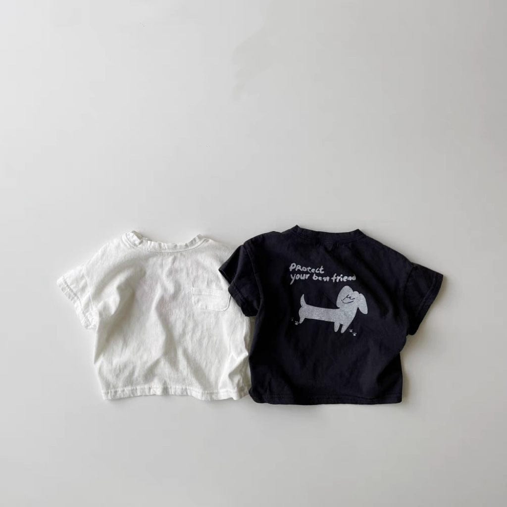 半袖Tシャツ ドッグプリント半袖Tシャツ【mh0010365】