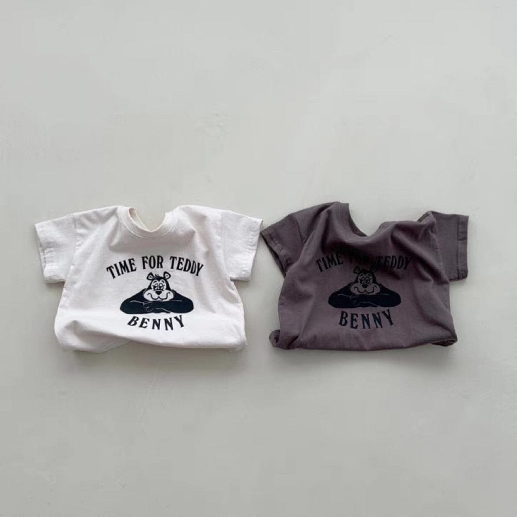 半袖Tシャツ ドッグ/ベアくまプリント半袖Tシャツ【mh0010374】