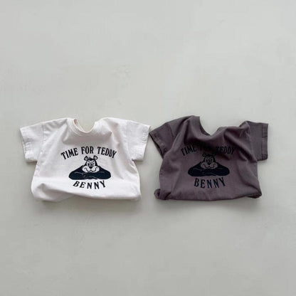 半袖Tシャツ ドッグ/ベアくまプリント半袖Tシャツ【mh0010374】