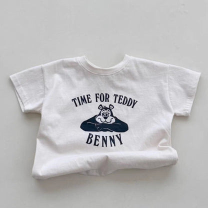 半袖Tシャツ ドッグ/ベアくまプリント半袖Tシャツ【mh0010374】