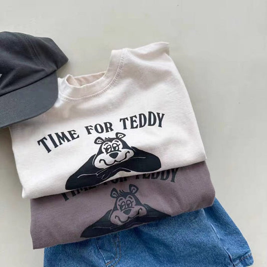 半袖Tシャツ ドッグ/ベアくまプリント半袖Tシャツ【mh0010374】