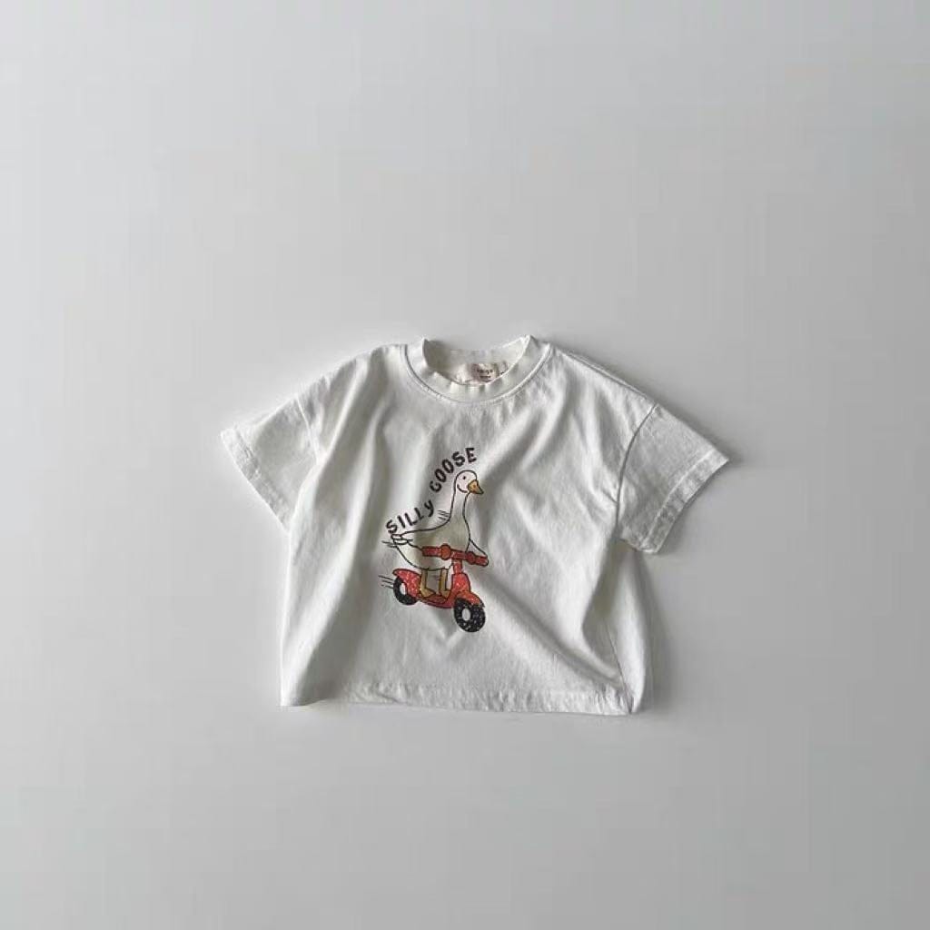 半袖Tシャツ あひるスクータープリント半袖Tシャツ【mh0010410】