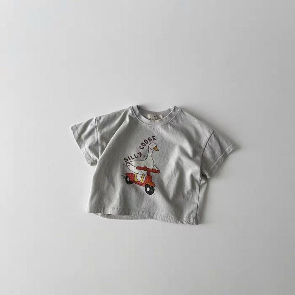 半袖Tシャツ あひるスクータープリント半袖Tシャツ【mh0010410】