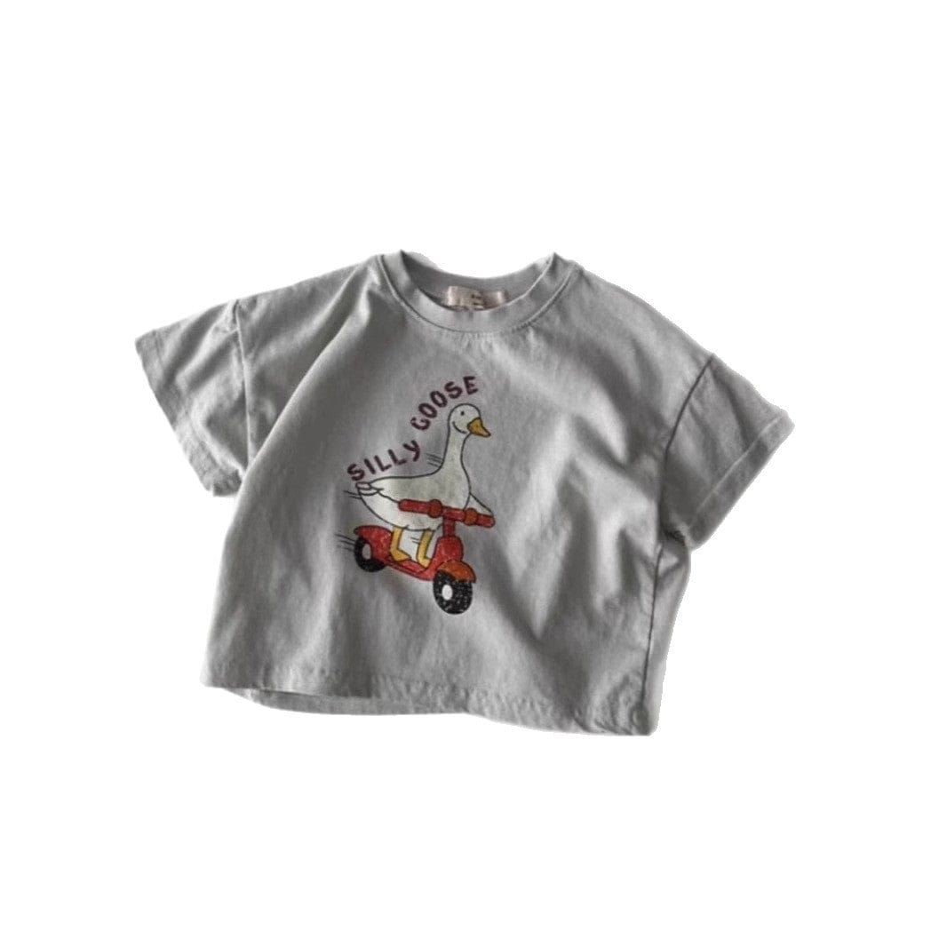 半袖Tシャツ あひるスクータープリント半袖Tシャツ【mh0010410】