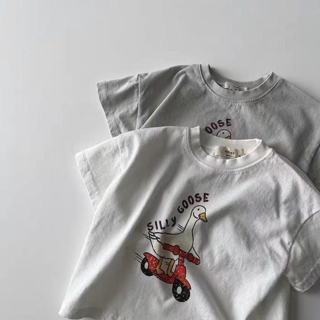 半袖Tシャツ あひるスクータープリント半袖Tシャツ【mh0010410】