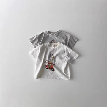 半袖Tシャツ あひるスクータープリント半袖Tシャツ【mh0010410】
