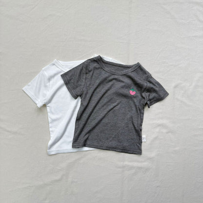 半袖Tシャツ いちご刺繍半袖Tシャツ【mh0010416】