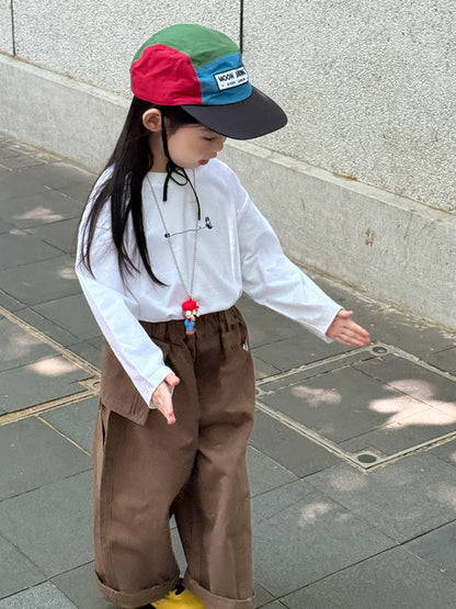 長袖Tシャツ プリントワンポイント長袖Tシャツ【mh0010571】